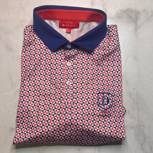 Redvanley Geometric Print Golf Polo